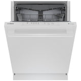 Bosch 100 Series SHX5AEM2N Dishwasher, 24 inch Exterior Width, 46 dB Decibel Level, Fully Integrated, Stainless Interior, 5 Wash Cycles, 15 Capacity (Place Settings), 3 Loading Racks, Wifi Enabled, White colour