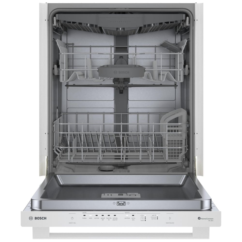Bosch 100 Series SHX5AEM2N Dishwasher, 24 inch Exterior Width, Fully Integrated, Stainless Steel (Interior), 5 Wash Cycles, 15 Capacity (Place Settings)
