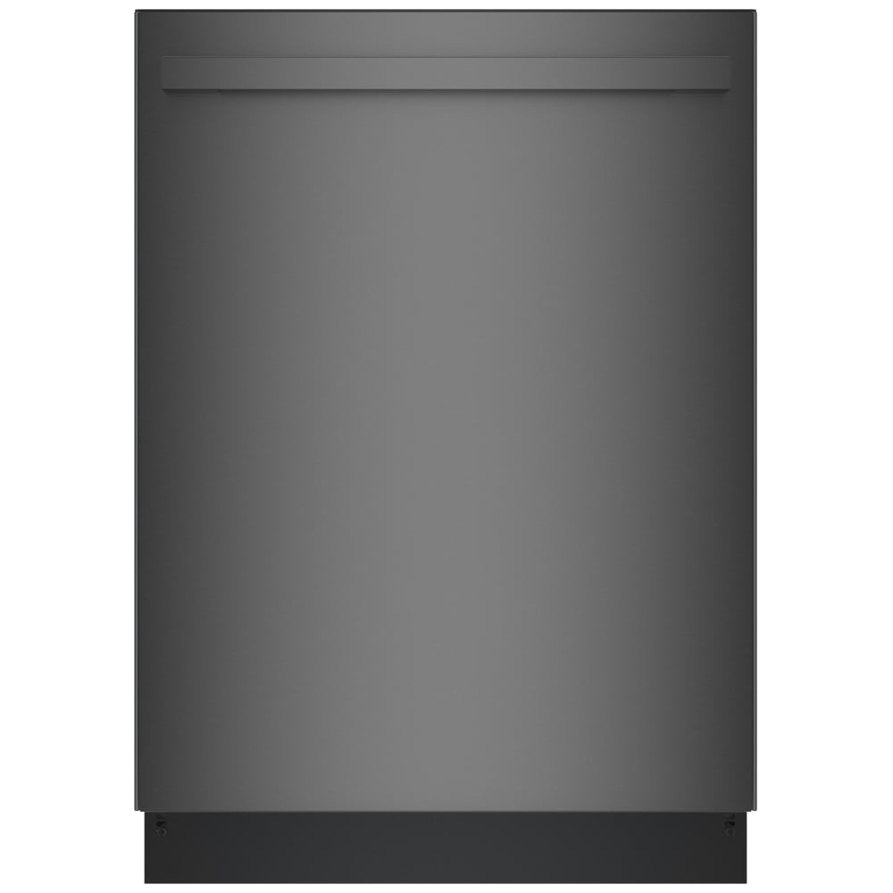 Bosch 100 Series SHX5AEM4N Dishwasher, 24 inch Exterior Width, 46 dB Decibel Level, Fully Integrated, Stainless Interior, 5 Wash Cycles, 15 Capacity (Place Settings), 3 Loading Racks, Wifi Enabled, Black Stainless Steel colour