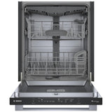 Bosch 100 Series SHX5AEM5N Dishwasher, 24 inch Exterior Width, 46 dB Decibel Level, Fully Integrated, Stainless Interior, 5 Wash Cycles, 15 Capacity (Place Settings), 3 Loading Racks, Wifi Enabled, Stainless Steel colour