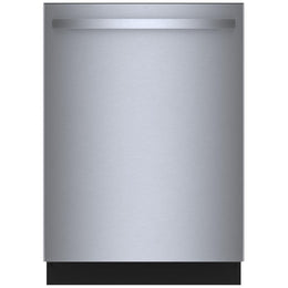 Bosch 100 Series SHX5AEM5N Dishwasher, 24 inch Exterior Width, 46 dB Decibel Level, Fully Integrated, Stainless Interior, 5 Wash Cycles, 15 Capacity (Place Settings), 3 Loading Racks, Wifi Enabled, Stainless Steel colour