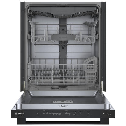 Bosch 100 Series SHX5AEM6N Dishwasher, 24" Built-In Dishwasher, WiFi Enabled, Black