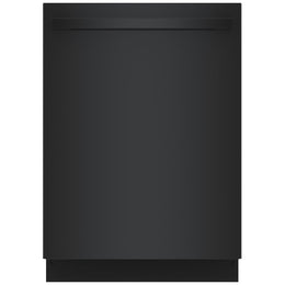 Bosch 100 Series SHX5AEM6N Dishwasher, 24 inch Exterior Width, 46 dB Decibel Level, Fully Integrated, Stainless Interior, 5 Wash Cycles, 15 Capacity (Place Settings), 3 Loading Racks, Wifi Enabled, Black colour