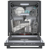 Bosch 800 Series SHX78CM4N Dishwasher, 24 inch Exterior Width, 42 dB Decibel Level, Fully Integrated, Stainless Interior, 8 Wash Cycles, 16 Capacity (Place Settings), 3 Loading Racks, Wifi Enabled, Black Stainless Steel colour