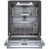 Bosch Benchmark Series SHX9PCM5N Dishwasher, 24 inch Exterior Width, 39 dB Decibel Level, Fully Integrated, Stainless Interior, 9 Wash Cycles, 16 Capacity (Place Settings), 3 Loading Racks, Wifi Enabled, Stainless Steel colour