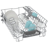 Bosch 300 Series SPE53C55UC Dishwasher, 18 inch Exterior Width, 46 dB Decibel Level, Full Console, Stainless Interior, 5 Wash Cycles, 10 Capacity (Place Settings), 3 Loading Racks, Wifi Enabled, Stainless Steel colour