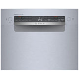 Bosch 300 Series SPE53C55UC Dishwasher, 18 inch Exterior Width, 46 dB Decibel Level, Full Console, Stainless Interior, 5 Wash Cycles, 10 Capacity (Place Settings), 3 Loading Racks, Wifi Enabled, Stainless Steel colour