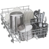 Bosch 300 Series SPE53C55UC Dishwasher, 18 inch Exterior Width, 46 dB Decibel Level, Full Console, Stainless Interior, 5 Wash Cycles, 10 Capacity (Place Settings), 3 Loading Racks, Wifi Enabled, Stainless Steel colour