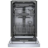 Bosch 300 Series SPE53C55UC Dishwasher, 18 inch Exterior Width, 46 dB Decibel Level, Full Console, Stainless Interior, 5 Wash Cycles, 10 Capacity (Place Settings), 3 Loading Racks, Wifi Enabled, Stainless Steel colour