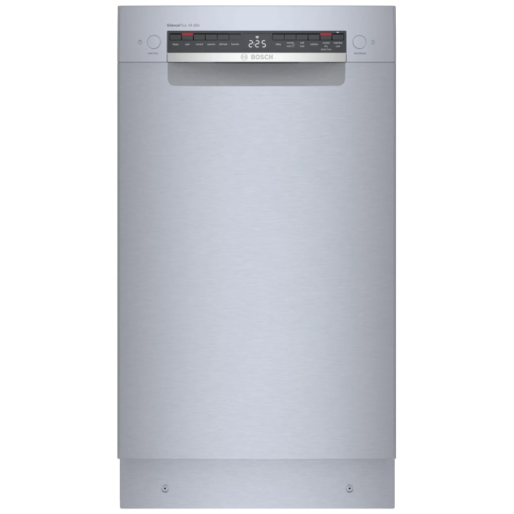 Bosch 800 Series SPE68C75UC Dishwasher, 18 inch Exterior Width, 44 dB Decibel Level, Full Console, Stainless Interior, 6 Wash Cycles, 10 Capacity (Place Settings), 3 Loading Racks, Wifi Enabled, Stainless Steel colour