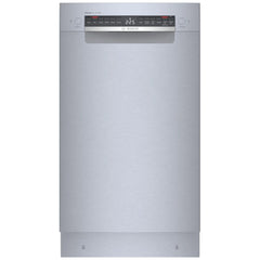 Bosch 800 Series SPE68C75UC Dishwasher, 18 inch Exterior Width, 44 dB Decibel Level, Full Console, Stainless Interior, 6 Wash Cycles, 10 Capacity (Place Settings), 3 Loading Racks, Wifi Enabled, Stainless Steel colour