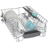 Bosch 800 Series SPE68C75UC Dishwasher, 18 inch Exterior Width, 44 dB Decibel Level, Full Console, Stainless Interior, 6 Wash Cycles, 10 Capacity (Place Settings), 3 Loading Racks, Wifi Enabled, Stainless Steel colour