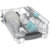 Bosch 800 Series SPX68C75UC Dishwasher, 18 inch Exterior Width, 44 dB Decibel Level, Fully Integrated, Stainless Interior, 6 Wash Cycles, 10 Capacity (Place Settings), 3 Loading Racks, Wifi Enabled, Stainless Steel colour