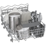 Bosch 800 Series SPX68C75UC Dishwasher, 18 inch Exterior Width, 44 dB Decibel Level, Fully Integrated, Stainless Interior, 6 Wash Cycles, 10 Capacity (Place Settings), 3 Loading Racks, Wifi Enabled, Stainless Steel colour