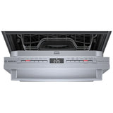 Bosch 800 Series SPX68C75UC Dishwasher, 18 inch Exterior Width, 44 dB Decibel Level, Fully Integrated, Stainless Interior, 6 Wash Cycles, 10 Capacity (Place Settings), 3 Loading Racks, Wifi Enabled, Stainless Steel colour