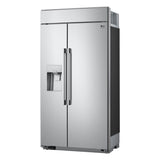 LG Studio SRSXB2622S Side by Side Built In Refrigerator Left Angle View