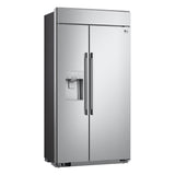LG Studio SRSXB2622S Side by Side Built In Refrigerator Right Angle View