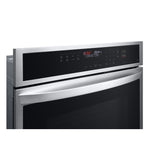LG 4.7 cu. ft. Smart Single Wall Oven with Convection and Air Fry WSEP4723F control panel and handle