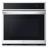 LG 4.7 cu. ft. Smart Single Wall Oven with Convection and Air Fry WSEP4723F front view (light off)