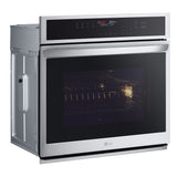 LG 4.7 cu. ft. Smart Single Wall Oven with Convection and Air Fry WSEP4723F left side view