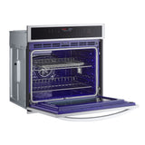 LG 4.7 cu. ft. Smart Single Wall Oven with Convection and Air Fry WSEP4723F left side open view