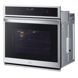 LG 4.7 cu. ft. Smart Single Wall Oven with Convection and Air Fry WSEP4723F right side view