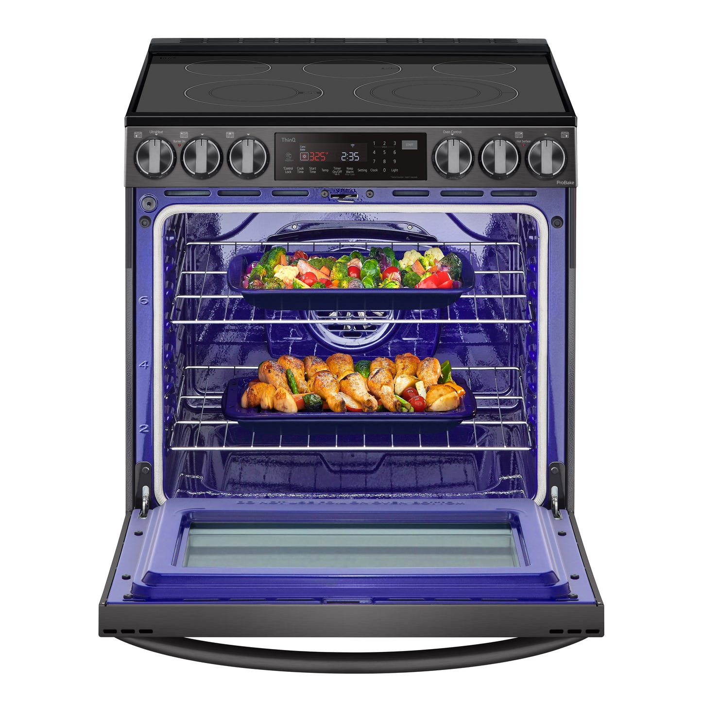 6.3 cu ft. Smart Wi-Fi Enabled ProBake Convection® InstaView™ Electric Slide-in Ranges with AirFry LSEL6335D
