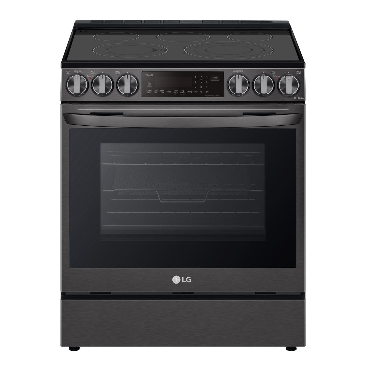 LG LSEL6335D Electric Range, 30 inch Exterior Width, Self Clean, Convection, 5 Burners, 6.3 cu. ft. Capacity, Storage Drawer, Air Fry, 1 Ovens, Black Stainless Steel colour