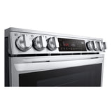 LG LSEL6335F 6.3 cu. ft. Smart Wi-Fi Enabled ProBake Convection Electric Slide-in Range with Air Fry control panel
