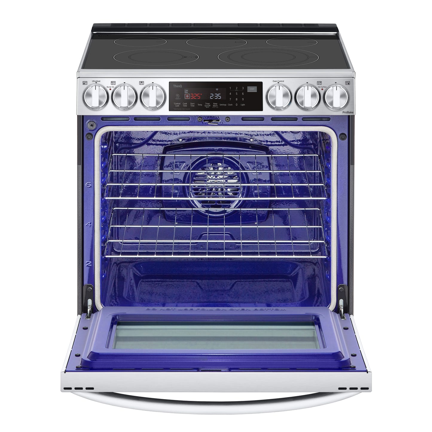 6.3 cu ft. Smart Wi-Fi Enabled ProBake Convection® InstaView™ Electric Slide-in Ranges with Air Fry LSEL6335F