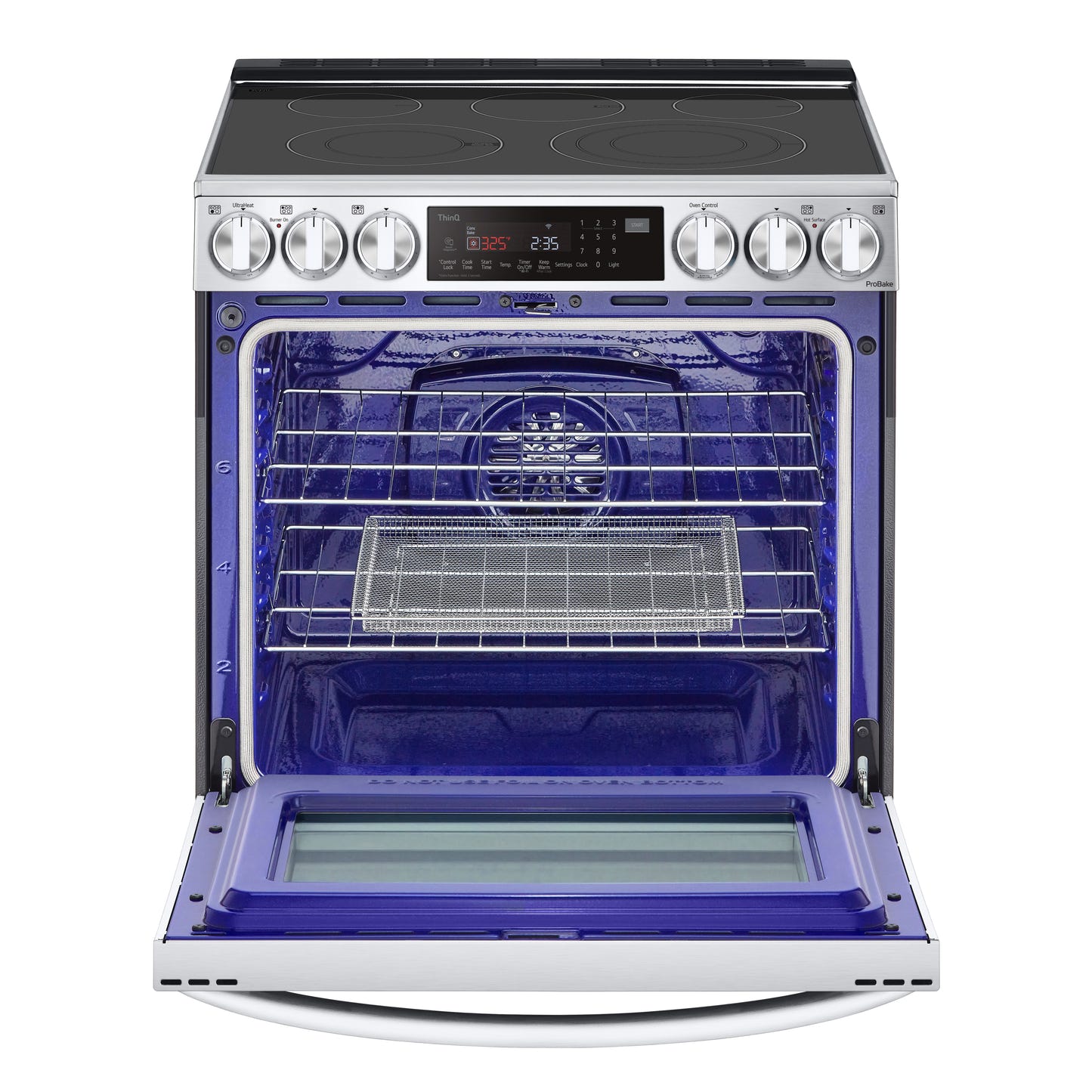 6.3 cu ft. Smart Wi-Fi Enabled ProBake Convection® InstaView™ Electric Slide-in Ranges with Air Fry LSEL6335F
