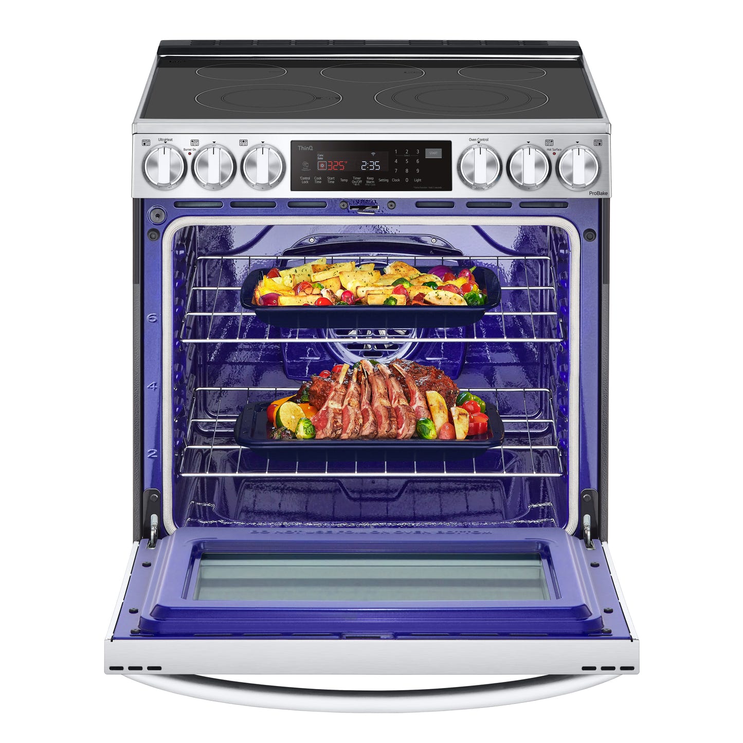 6.3 cu ft. Smart Wi-Fi Enabled ProBake Convection® InstaView™ Electric Slide-in Ranges with Air Fry LSEL6335F