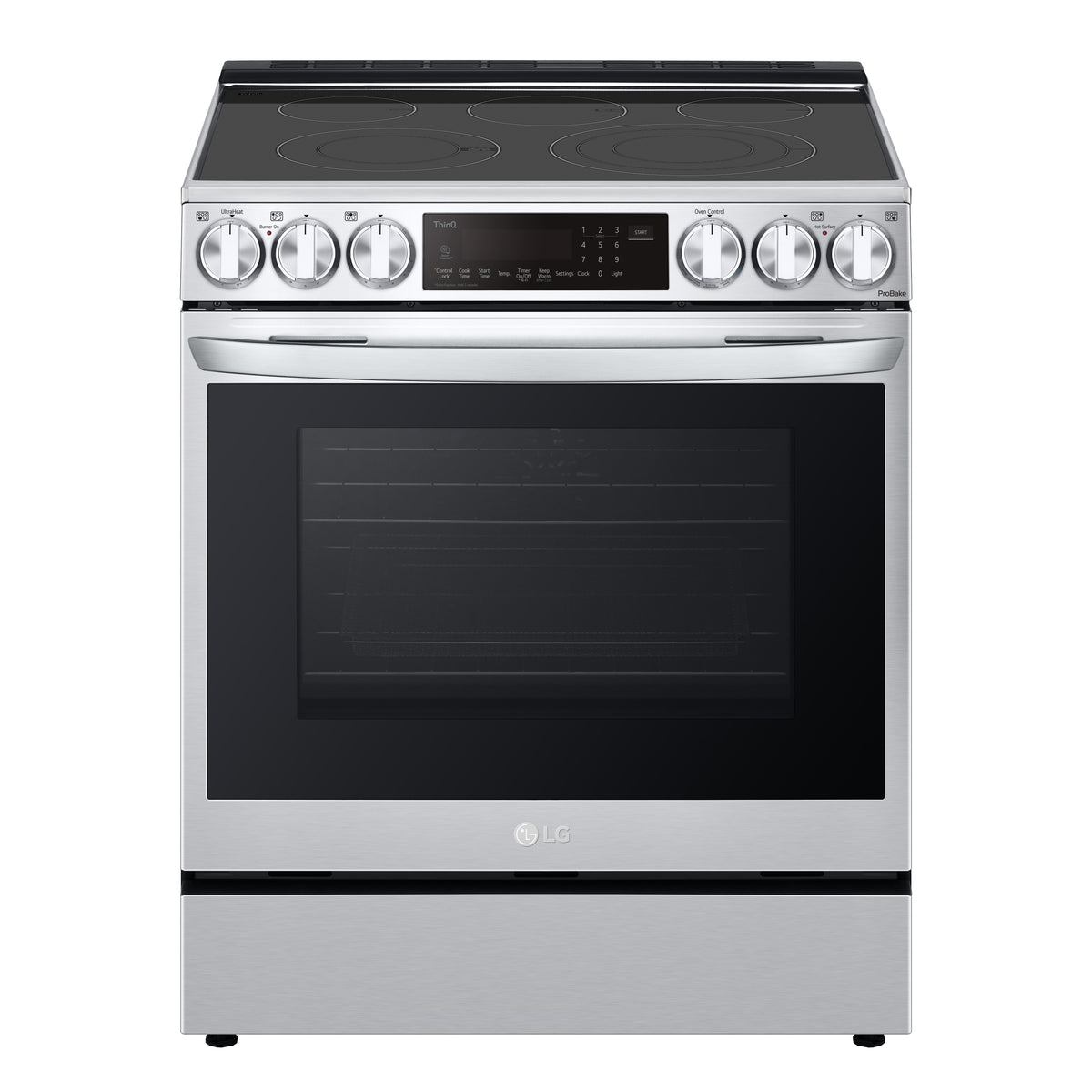 LG LSEL6335F 6.3 cu. ft. Smart Wi-Fi Enabled ProBake Convection Electric Slide-in Range with Air Fry front view