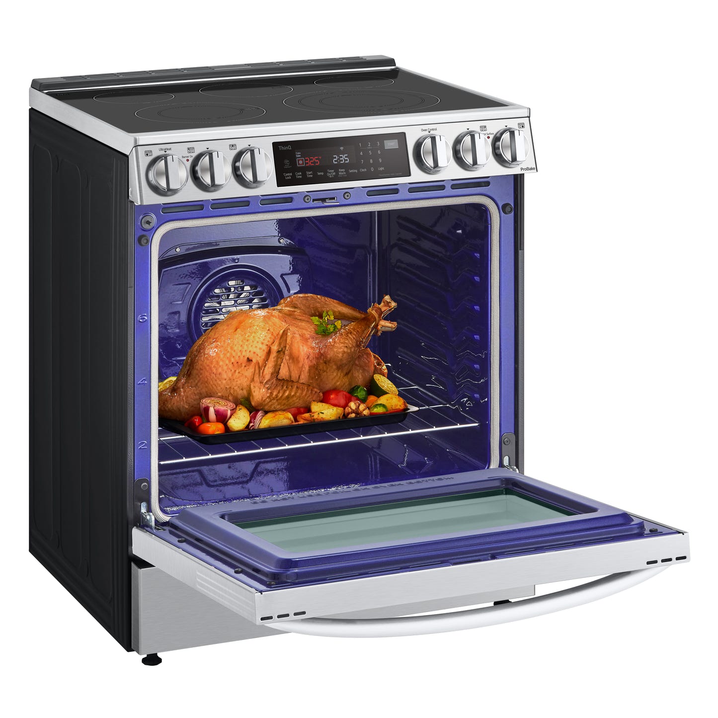 6.3 cu ft. Smart Wi-Fi Enabled ProBake Convection® InstaView™ Electric Slide-in Ranges with Air Fry LSEL6335F