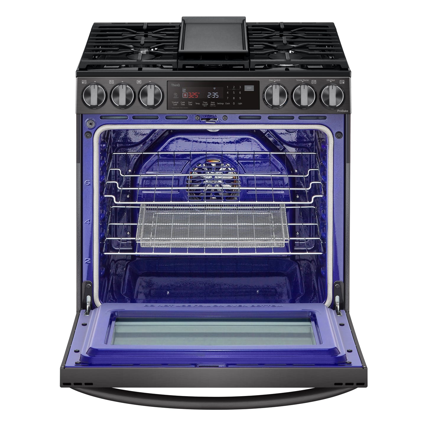 6.3 cu ft. Smart Wi-Fi Enabled ProBake Convection® InstaView™ Gas Slide-in Ranges with AirFry LSGL6335D