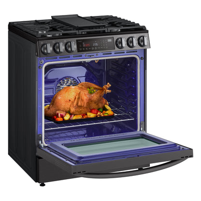 6.3 cu ft. Smart Wi-Fi Enabled ProBake Convection® InstaView™ Gas Slide-in Ranges with AirFry LSGL6335D
