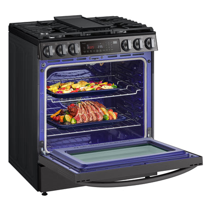 6.3 cu ft. Smart Wi-Fi Enabled ProBake Convection® InstaView™ Gas Slide-in Ranges with AirFry LSGL6335D