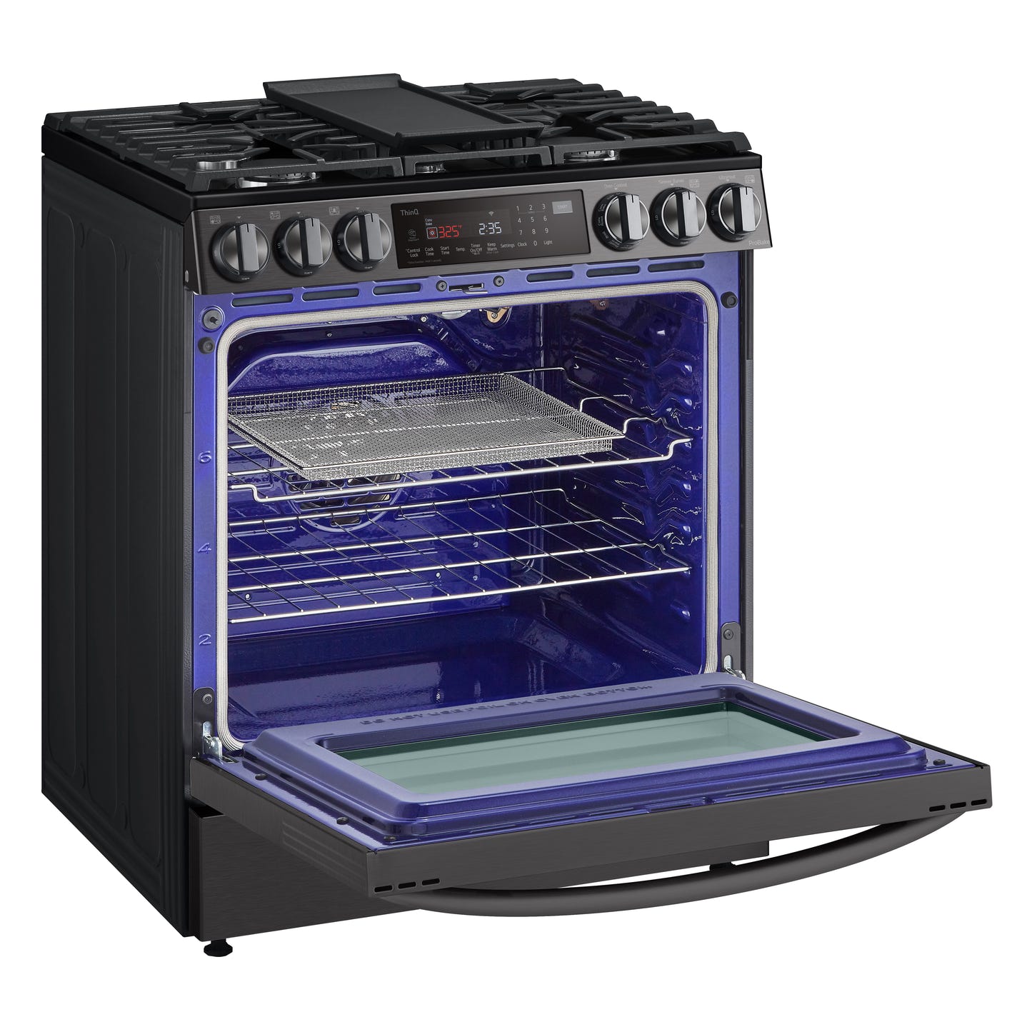6.3 cu ft. Smart Wi-Fi Enabled ProBake Convection® InstaView™ Gas Slide-in Ranges with AirFry LSGL6335D
