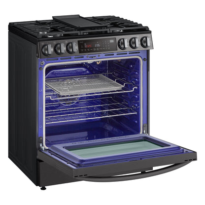 6.3 cu ft. Smart Wi-Fi Enabled ProBake Convection® InstaView™ Gas Slide-in Ranges with AirFry LSGL6335D