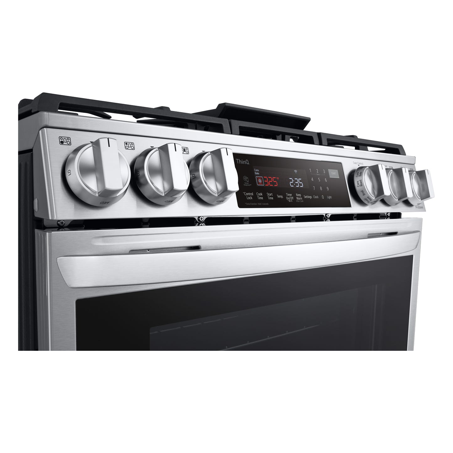 6.3 cu ft. Smart Wi-Fi Enabled ProBake Convection® InstaView™ Gas Slide-in Ranges with Air Fry LSGL6335F