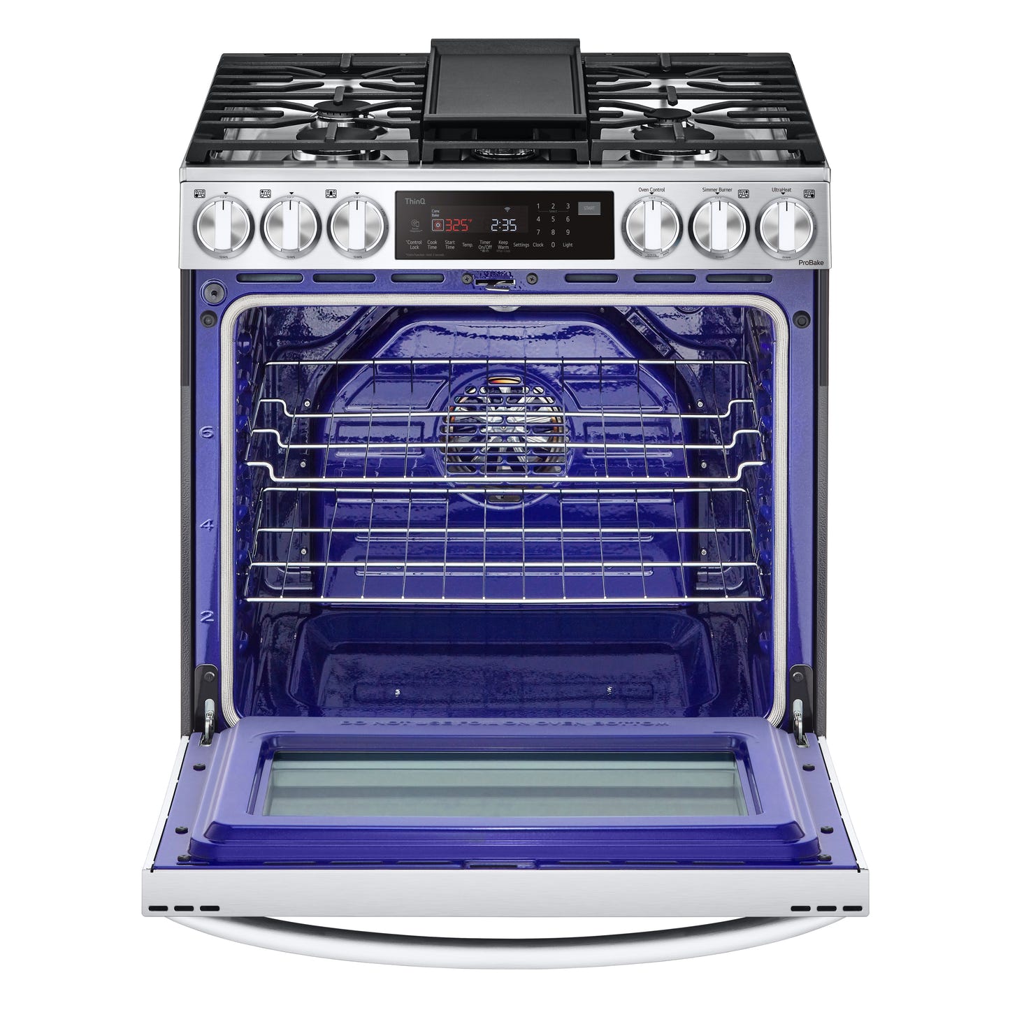 6.3 cu ft. Smart Wi-Fi Enabled ProBake Convection® InstaView™ Gas Slide-in Ranges with Air Fry LSGL6335F