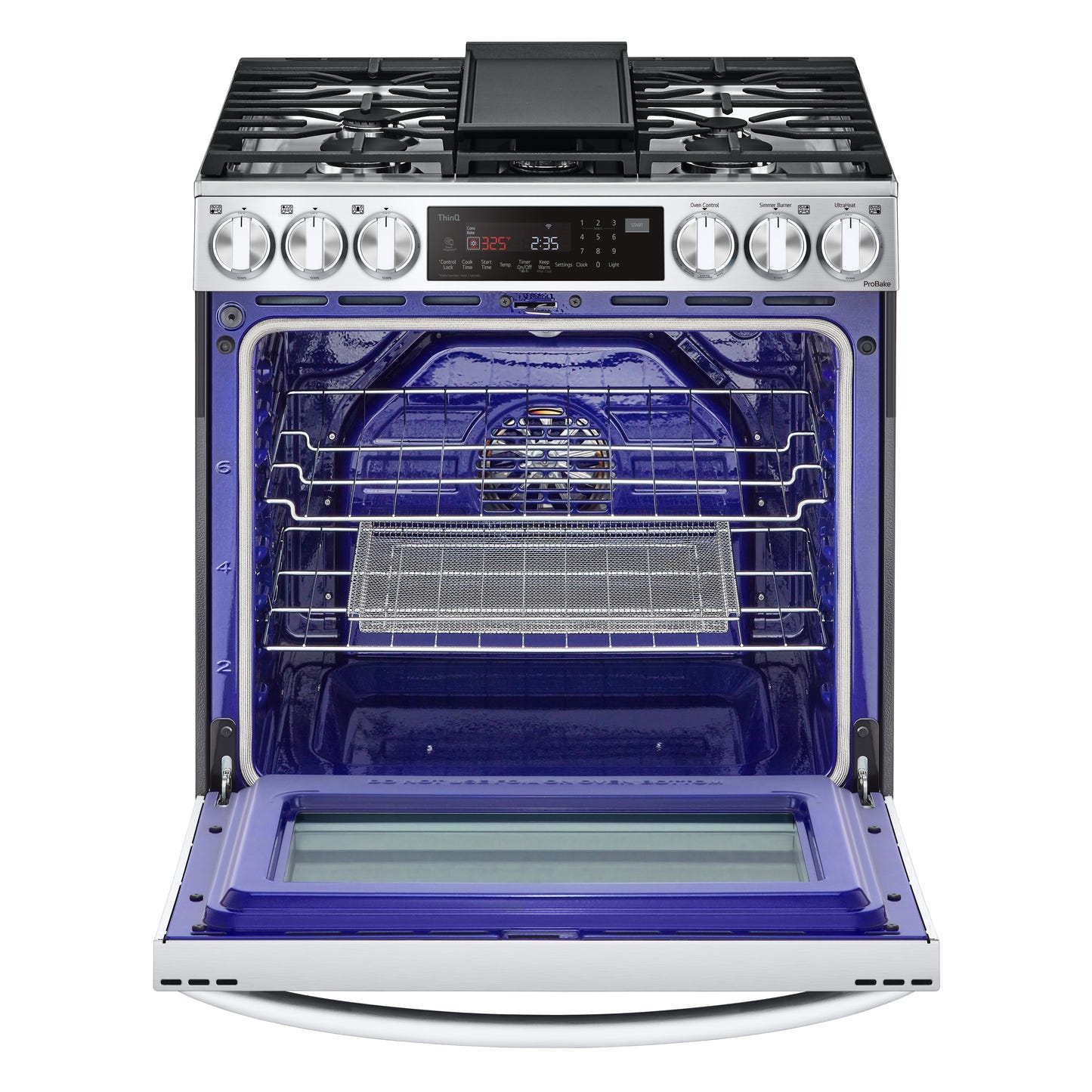 6.3 cu ft. Smart Wi-Fi Enabled ProBake Convection® InstaView™ Gas Slide-in Ranges with Air Fry LSGL6335F