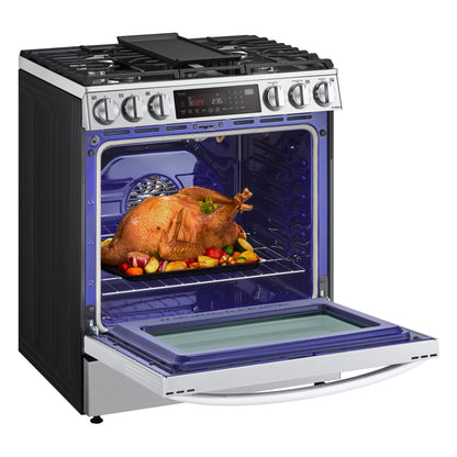 6.3 cu ft. Smart Wi-Fi Enabled ProBake Convection® InstaView™ Gas Slide-in Ranges with Air Fry LSGL6335F