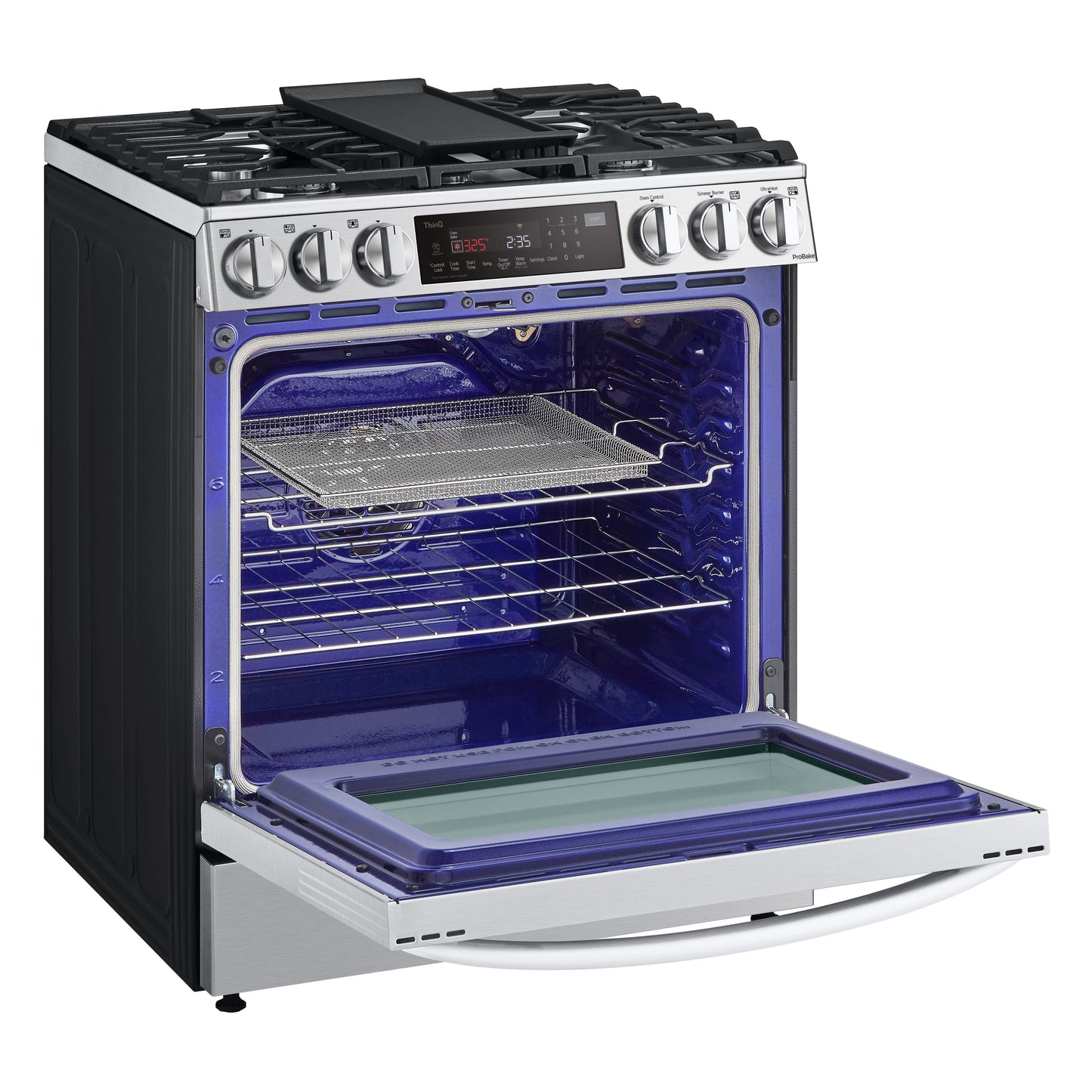 6.3 cu ft. Smart Wi-Fi Enabled ProBake Convection® InstaView™ Gas Slide-in Ranges with Air Fry LSGL6335F