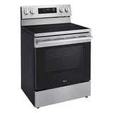 LG LREN6321YE 30" Electric 6.3 cu ft. Range Probake Convection, EasyClean® & Smart, Stainless, Freestanding