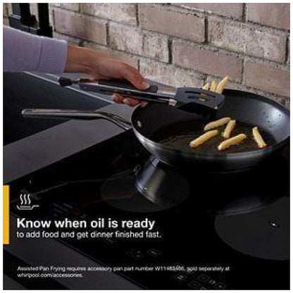 Whirlpool UCIG245KBL Induction Cooktop, 24 inch Exterior Width, 4 Burners, 3,000 Highest Burner Element (Watts), Black colour