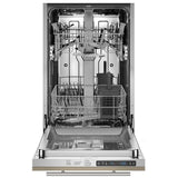 Whirlpool UDPS5118SP Dishwasher, 18 inch Exterior Width, 48 dB Decibel Level, Fully Integrated, Stainless Interior, Custom Panel Ready, 6 Wash Cycles, 8 Capacity (Place Settings), 2 Loading Racks, Panel Ready