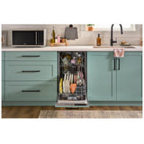 Whirlpool UDPS5118SP Dishwasher, 18 inch Exterior Width, 48 dB Decibel Level, Fully Integrated, Stainless Interior, Custom Panel Ready, 6 Wash Cycles, 8 Capacity (Place Settings), 2 Loading Racks, Panel Ready