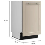 Whirlpool UDPS5118SP Dishwasher, 18 inch Exterior Width, 48 dB Decibel Level, Fully Integrated, Stainless Interior, Custom Panel Ready, 6 Wash Cycles, 8 Capacity (Place Settings), 2 Loading Racks, Panel Ready