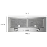 Whirlpool UVL5430JSS Insert Liner, 30 inch Exterior Width, 400 CFM, LED, Aluminum Mesh Filter, Stainless Steel colour